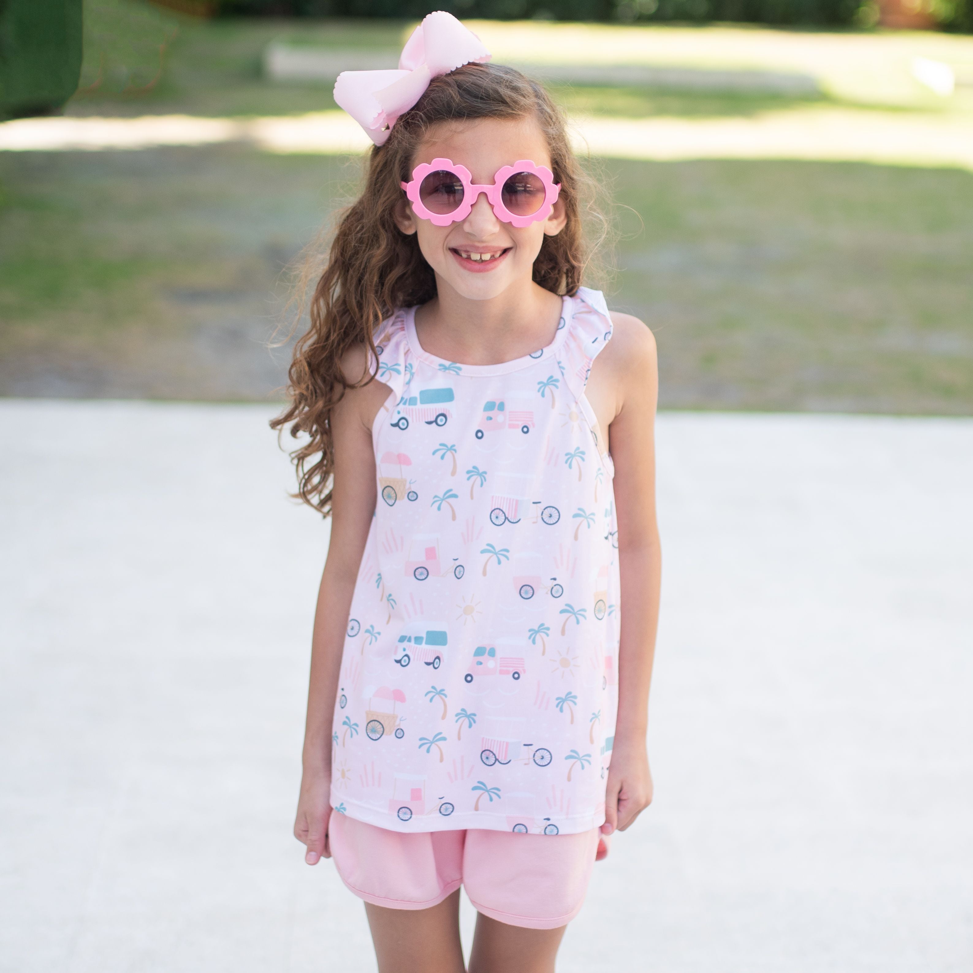 Sloane Short Set Ice Cream Knit Top with Pink Shorts Ice Cream Knit Top with Pink Shorts / 7